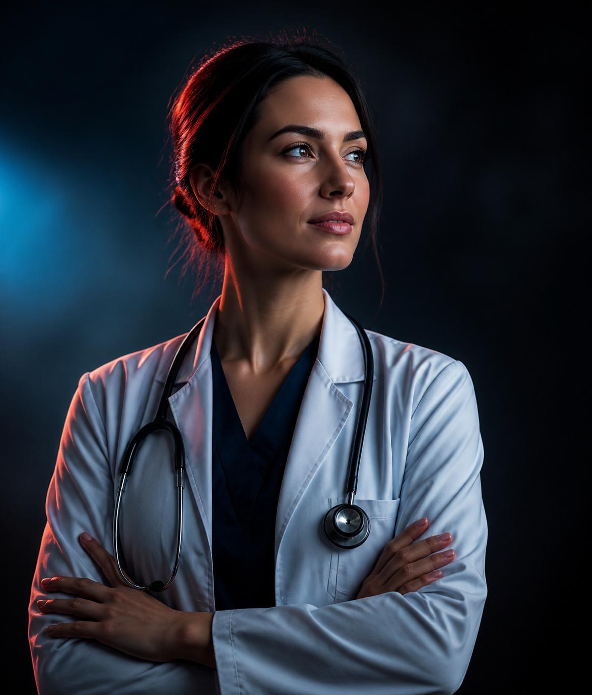 Médica confiante, referência em sua especialidade